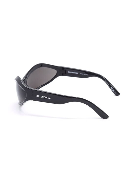 NEW BALENCIAGA SUNGLASSES BB0314S 001 UNISEX GEOMETRIC BLACK/GRAY EYEWEAR